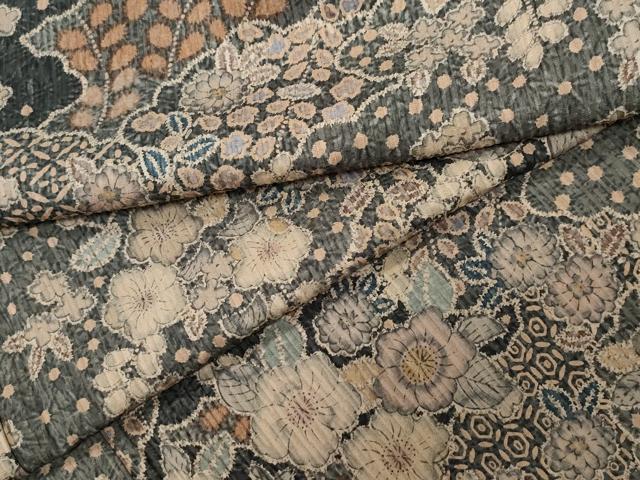 平和屋着物▽上質な小紋 単衣 辻が花 正絹 逸品 CAAQ0031vf
