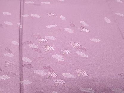 平和屋着物▽訪問着 単衣 刺繍 裏菊文 正絹 逸品 CAAQ0033vf