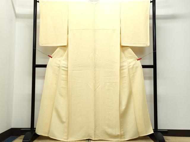 平和屋着物▽上質な色無地 単衣 香色 正絹 逸品 CAAQ0035vf