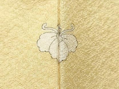 平和屋着物▽上質な色無地 単衣 香色 正絹 逸品 CAAQ0035vf