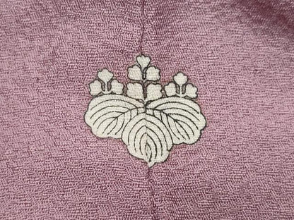 平和屋着物▽上質な色無地　単衣　梅鼠色　正絹　逸品　CAAQ0037vf