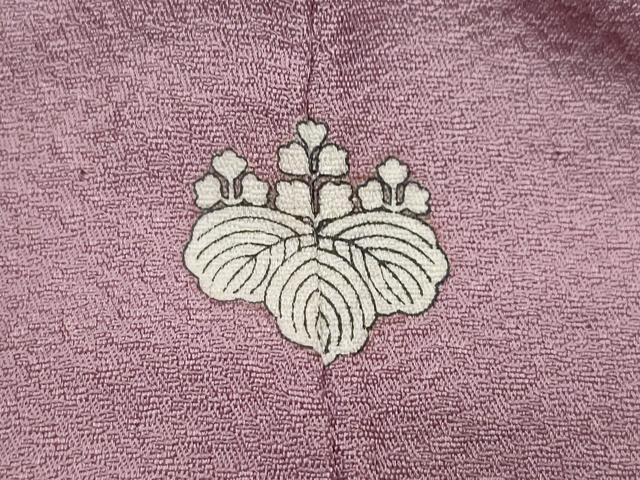 平和屋着物▽上質な色無地　単衣　梅鼠色　正絹　逸品　CAAQ0037vf
