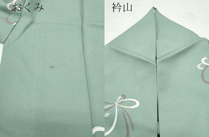 平和屋着物▽上質な小紋 単衣 舞蝶花文 金彩 正絹 逸品 CAAQ0038vf