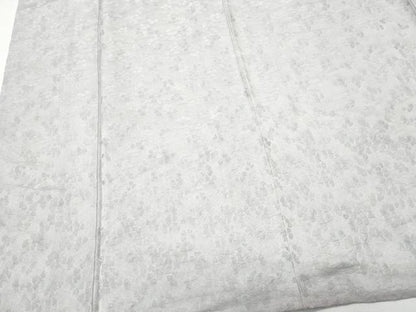 平和屋着物▽上質な色無地　単衣　舞花地紋　源氏鼠色　正絹　逸品　CAAQ0039vf