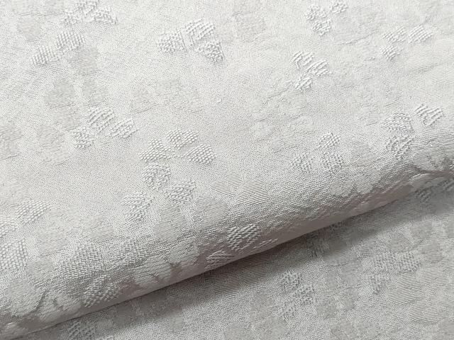 平和屋着物▽上質な色無地　単衣　舞花地紋　源氏鼠色　正絹　逸品　CAAQ0039vf