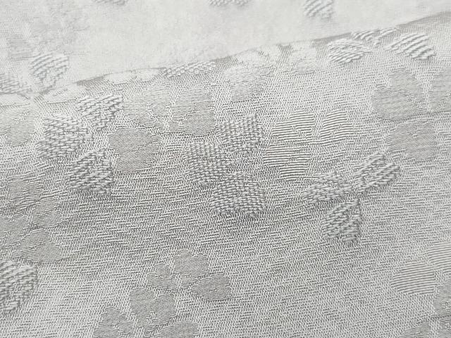 平和屋着物▽上質な色無地　単衣　舞花地紋　源氏鼠色　正絹　逸品　CAAQ0039vf