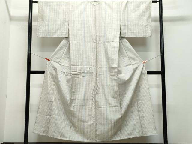 平和屋着物▽小紋 単衣 縞 CAAQ0041vf