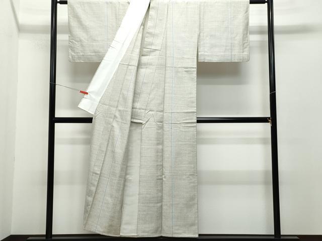 平和屋着物▽小紋 単衣 縞 CAAQ0041vf