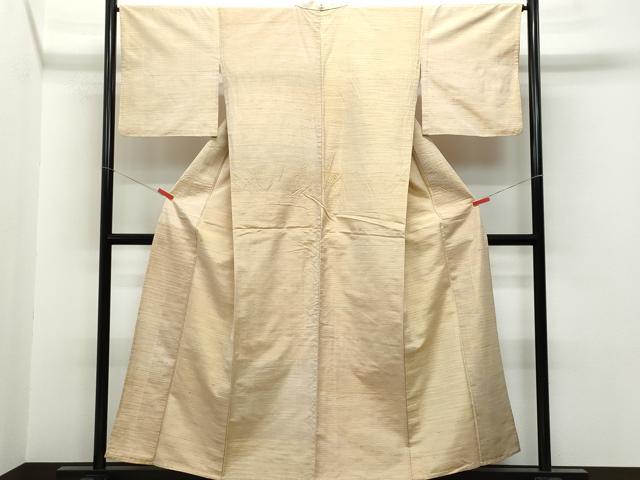 平和屋着物▽紅花紬 米沢 単衣 吉祥文 正絹 逸品 CAAQ0042vf