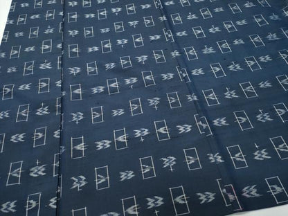 平和屋着物▽上質な紬 単衣 絣文様 正絹 逸品 CAAQ0045vf