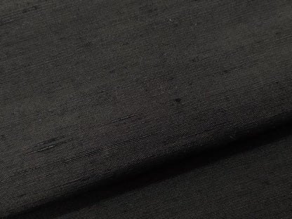 平和屋着物▽男性 紬 単衣 アンサンブル 色無地 鉄黒色 正絹 逸品 CAAQ0051vf