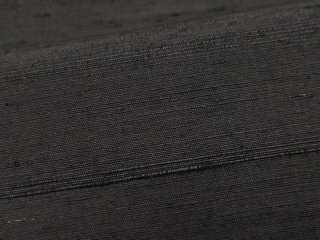 平和屋着物▽男性 紬 単衣 アンサンブル 色無地 鉄黒色 正絹 逸品 CAAQ0051vf