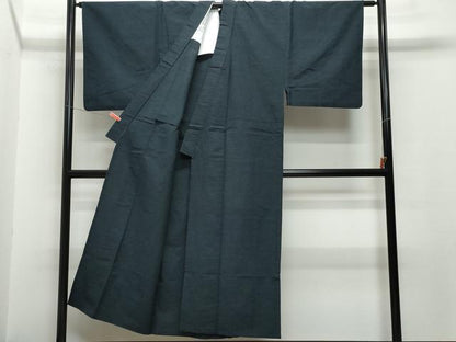 平和屋着物▽男性 紬 単衣 アンサンブル 色無地 百入茶色 正絹 逸品 CAAQ0052vf