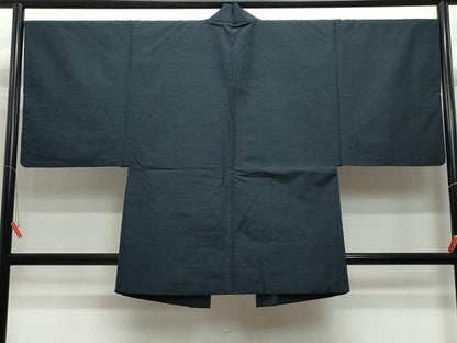 平和屋着物▽男性 紬 単衣 アンサンブル 色無地 百入茶色 正絹 逸品 CAAQ0052vf