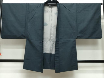 平和屋着物▽男性 紬 単衣 アンサンブル 色無地 百入茶色 正絹 逸品 CAAQ0052vf