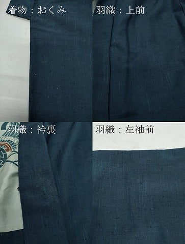 平和屋着物▽男性 小紋 単衣 アンサンブル 霞文 CAAQ0055vf