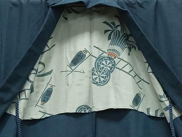平和屋着物▽男性 小紋 単衣 アンサンブル 霞文 CAAQ0055vf