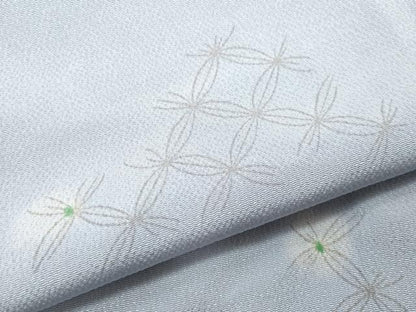 平和屋着物▽上質な小紋　単衣　七宝文　鬼しぼ縮緬　正絹　逸品　未使用　CAAQ0059vf