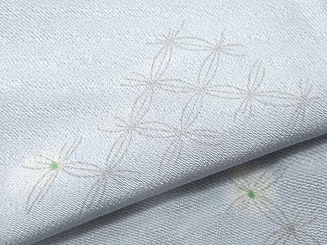 平和屋着物▽上質な小紋　単衣　七宝文　鬼しぼ縮緬　正絹　逸品　未使用　CAAQ0059vf