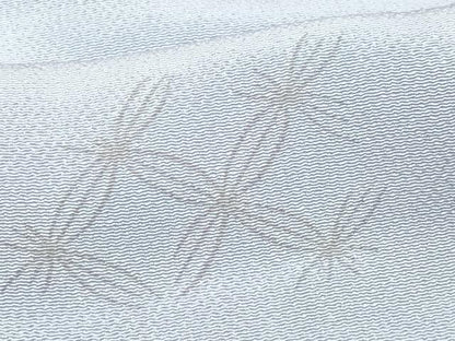 平和屋着物▽上質な小紋　単衣　七宝文　鬼しぼ縮緬　正絹　逸品　未使用　CAAQ0059vf
