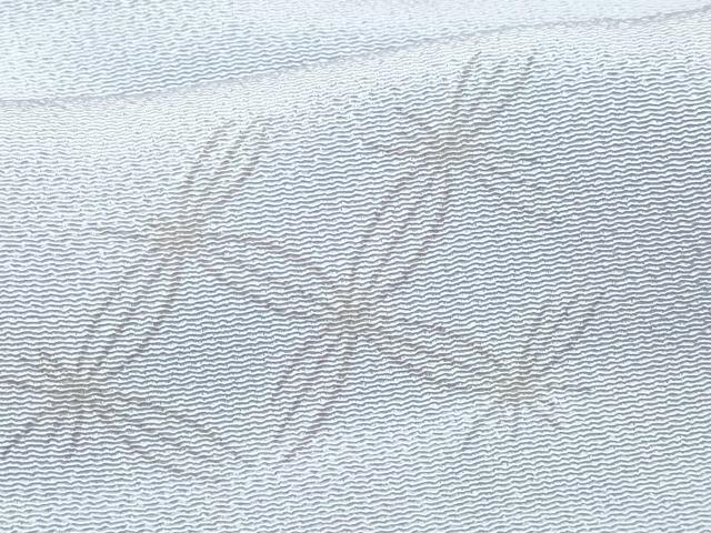平和屋着物▽上質な小紋　単衣　七宝文　鬼しぼ縮緬　正絹　逸品　未使用　CAAQ0059vf