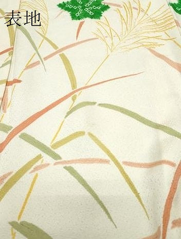 平和屋着物▽上質な小紋 単衣 絞り 草花文 正絹 逸品 CAAQ0061vf