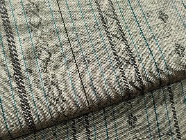 平和屋着物▽上質な紬 単衣 吉祥間道 正絹 逸品 CAAQ0062vf