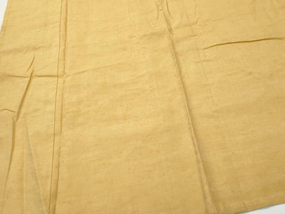 平和屋着物▽上質な紬　単衣　色無地　芝翫茶色　正絹　逸品　CAAQ0065vf
