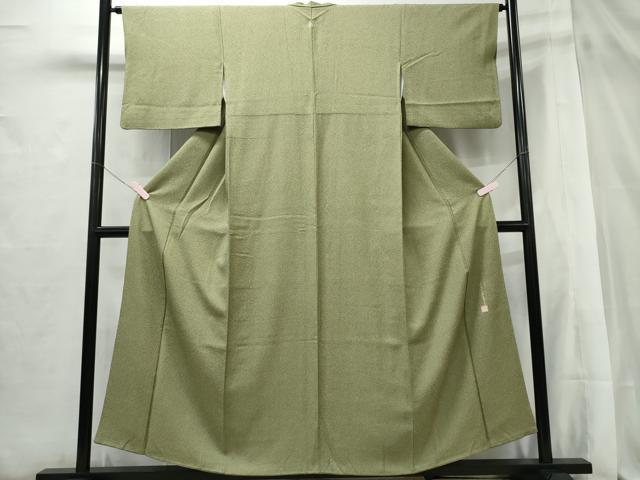 2207 未使用美品　作家落款あり　草木染　緻密な鮫小紋 2207 未使用美品 作家落款あり 草木染 緻密な鮫小紋 着物・浴衣