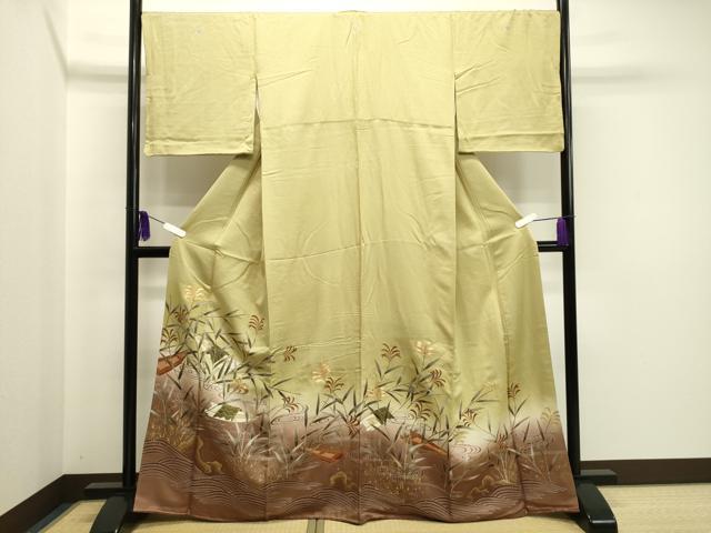 平和屋着物□豪華色留袖 駒刺繍 流水船文 暈し染め 正絹