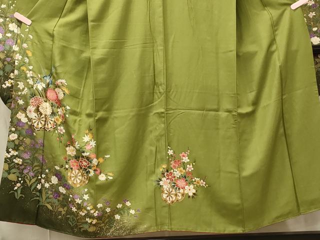 平和屋着物□豪華振袖 花車文 暈し染め 金彩 正絹 逸品 CAAQ1841th