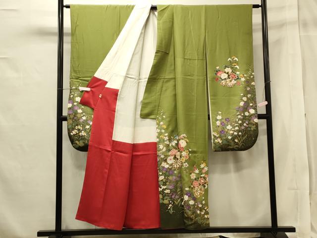 平和屋着物□豪華振袖 花車文 暈し染め 金彩 正絹 逸品 CAAQ1841th