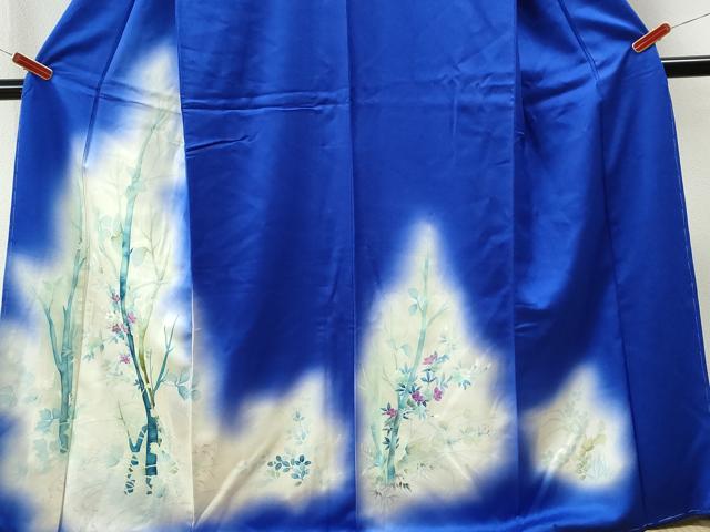 平和屋着物□訪問着 刺繍 枝花文 暈し染め 正絹 逸品 未