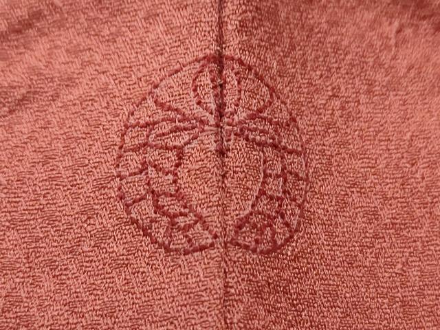 平和屋着物●上質な色無地 甚三紅色 正絹 逸品 未使用 CAAQ3071yc