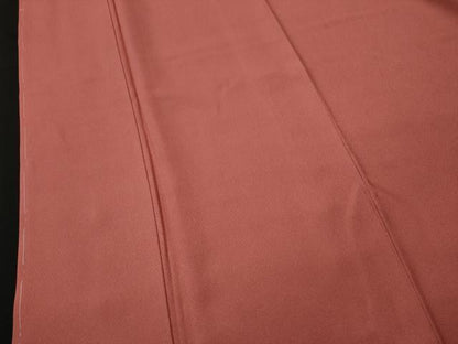 平和屋着物●上質な色無地 甚三紅色 正絹 逸品 未使用 CAAQ3071yc