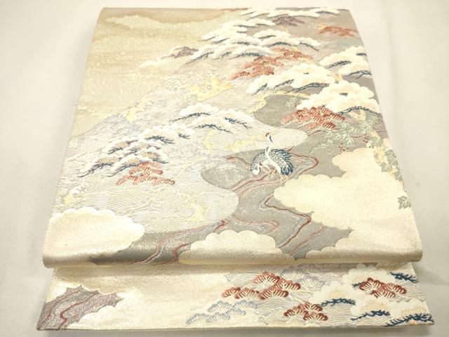 平和屋着物■六通柄袋帯　唐織　九百錦　松島の宴　金糸　正絹　逸品　CAAQ3343ak