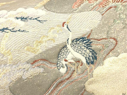 平和屋着物■六通柄袋帯　唐織　九百錦　松島の宴　金糸　正絹　逸品　CAAQ3343ak