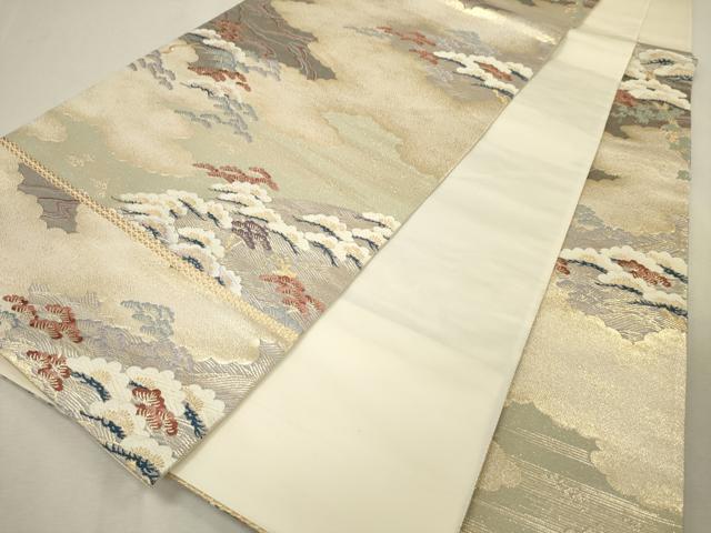 平和屋着物■六通柄袋帯　唐織　九百錦　松島の宴　金糸　正絹　逸品　CAAQ3343ak