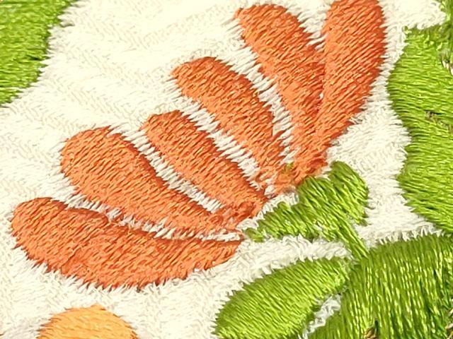 平和屋着物■太鼓柄袋帯 総刺繍 草花文 金銀糸 引箔 正絹 逸品 CAAQ3435ak