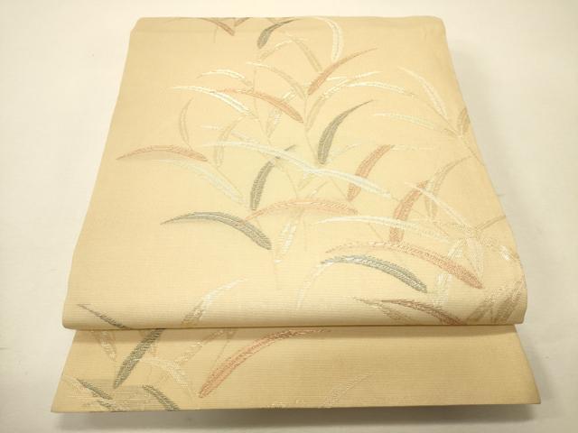 平和屋着物＊夏物 六通柄袋帯 笹文 金糸 正絹 逸品 CAAQ3519eg