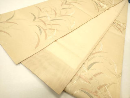 平和屋着物＊夏物 六通柄袋帯 笹文 金糸 正絹 逸品 CAAQ3519eg