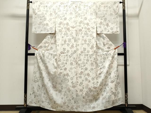 平和屋着物▽訪問着 単衣 作家物 霞枝垂れ花文 正絹 逸品 CAAQ3741ut