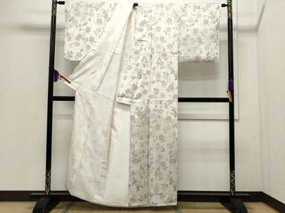 平和屋着物▽訪問着 単衣 作家物 霞枝垂れ花文 正絹 逸品 CAAQ3741ut