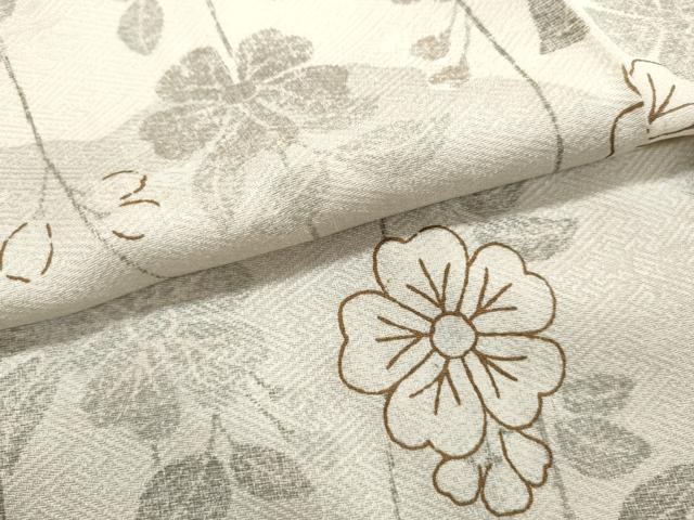平和屋着物▽訪問着 単衣 作家物 霞枝垂れ花文 正絹 逸品 CAAQ3741ut