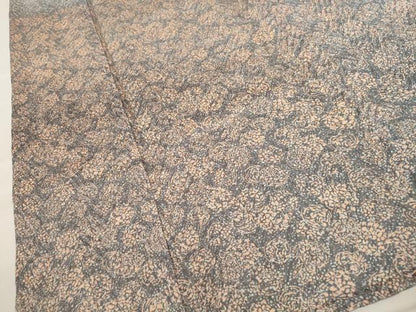 平和屋着物▽訪問着 単衣 杢目絞り 草花丸文 たたき染め 正絹 逸品 CAAQ5180dy