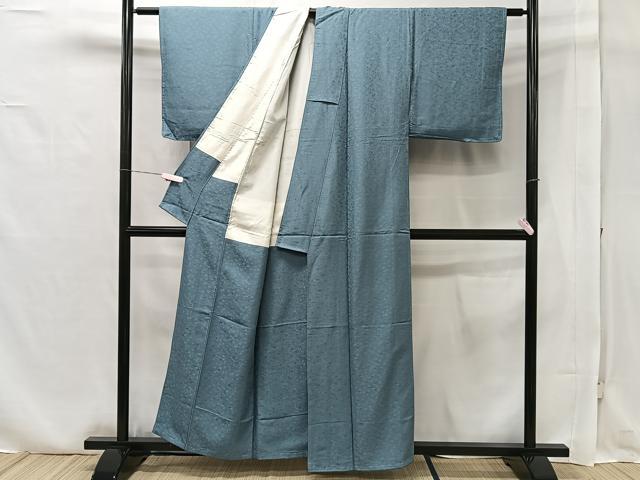 平和屋着物□上質な色無地 舞花地紋 勿忘草色 正絹 逸品 CAAQ5451kb