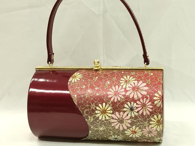 平和屋着物●和装小物 和装バッグ ハンドバッグ 花文 金糸 振袖 逸品 未使用 CAAQ8075ju