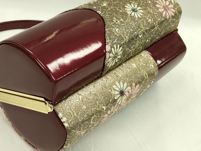 平和屋着物●和装小物 和装バッグ ハンドバッグ 花文 金糸 振袖 逸品 未使用 CAAQ8075ju