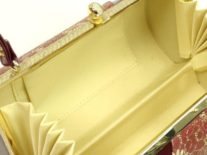 平和屋着物●和装小物 和装バッグ ハンドバッグ 花文 金糸 振袖 逸品 未使用 CAAQ8075ju