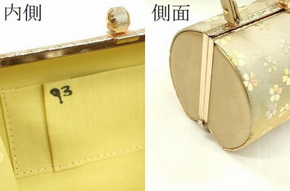 平和屋着物●和装小物 和装バッグ ハンドバッグ 舞桜文 金彩 逸品 CAAQ8080ju